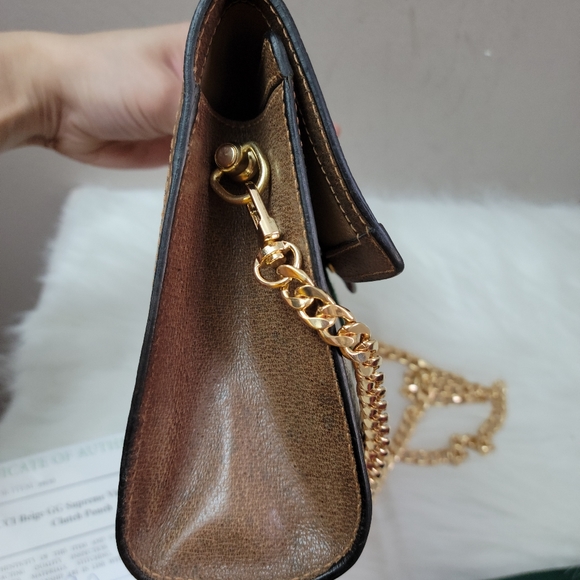 100% Authentic Gucci web sherry line clutch Bag - Picture 14 of 14